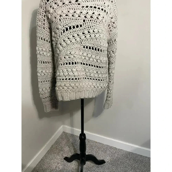 Handmade Open Knit Neutral‎ Sweater - Picture 5 of 10